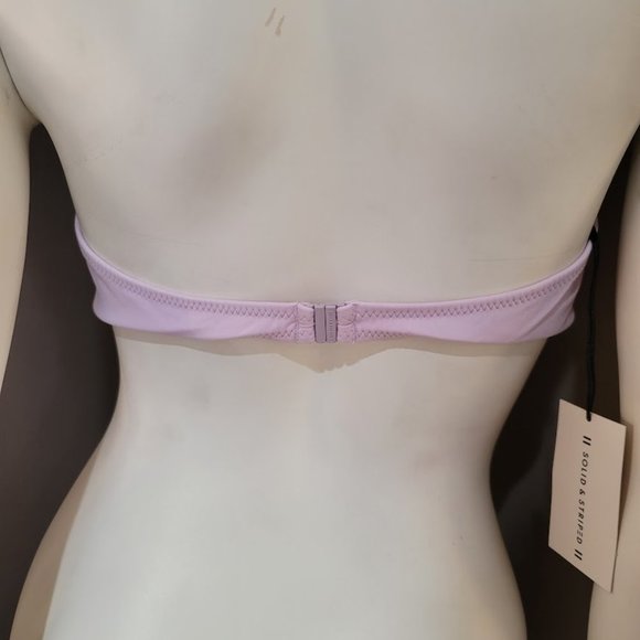 Solid & Striped The Abby Bandeau Lilac Purple Bikini Top Size Large - Picture 4 of 9